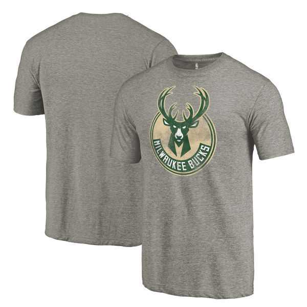 Men's Milwaukee Bucks Distressed Team Logo Gray T-Shirt FengYun,We sell and wholesale Men's Milwaukee Bucks Distressed Team Logo Gray T-Shirt FengYun on line form chian!